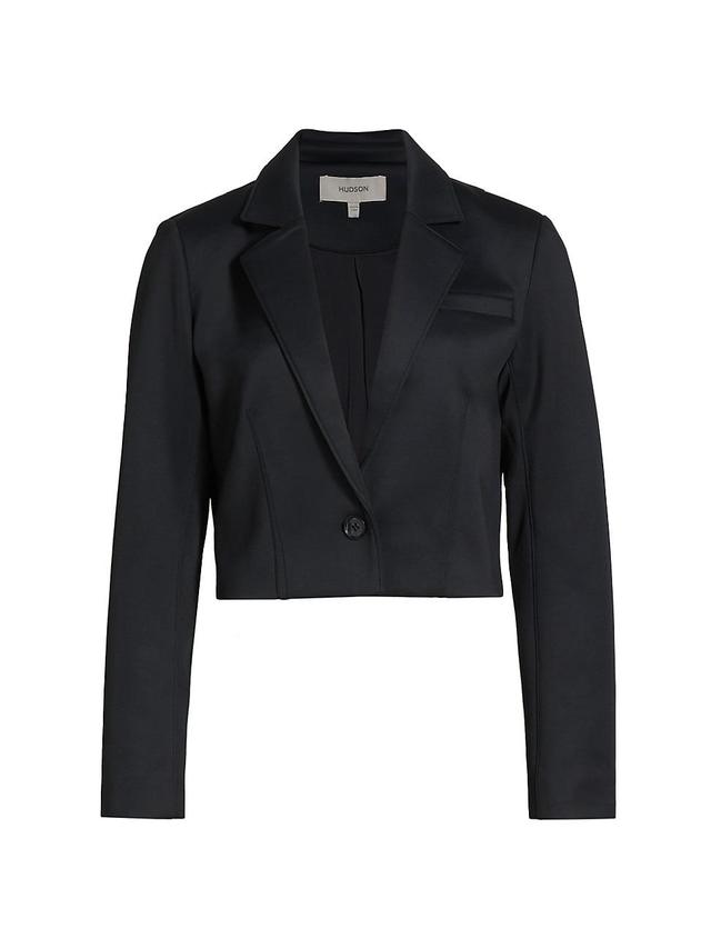 Womens Cropped Single-Button Blazer Product Image