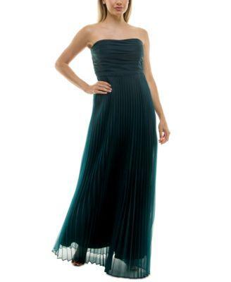 Womens Taylor Dress Strapless Pleated Gown Product Image