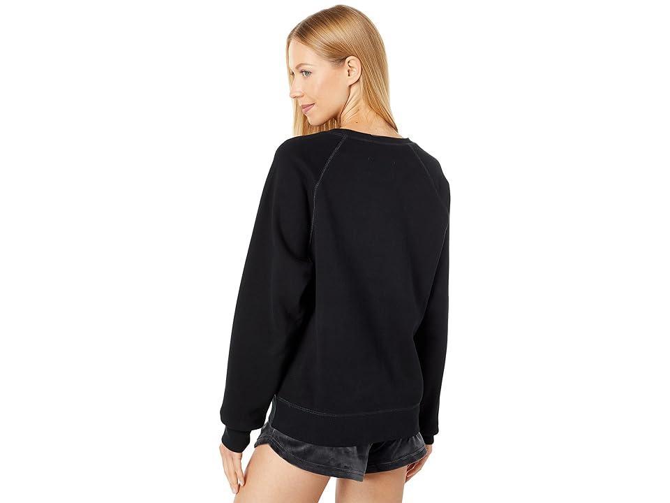 Womens UGG® Madeline Fuzzy Logo Sweatshirt - Black Product Image