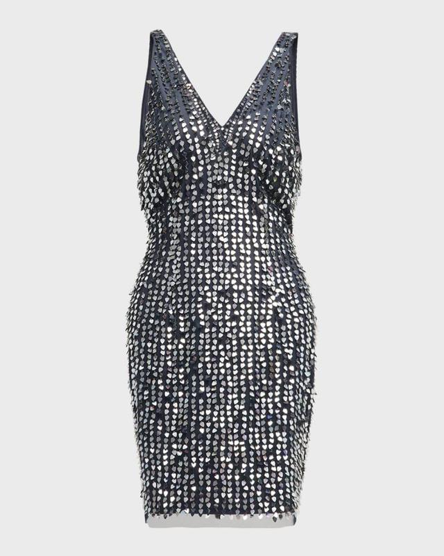 Bead and Sequin Bodycon Mini Dress Product Image