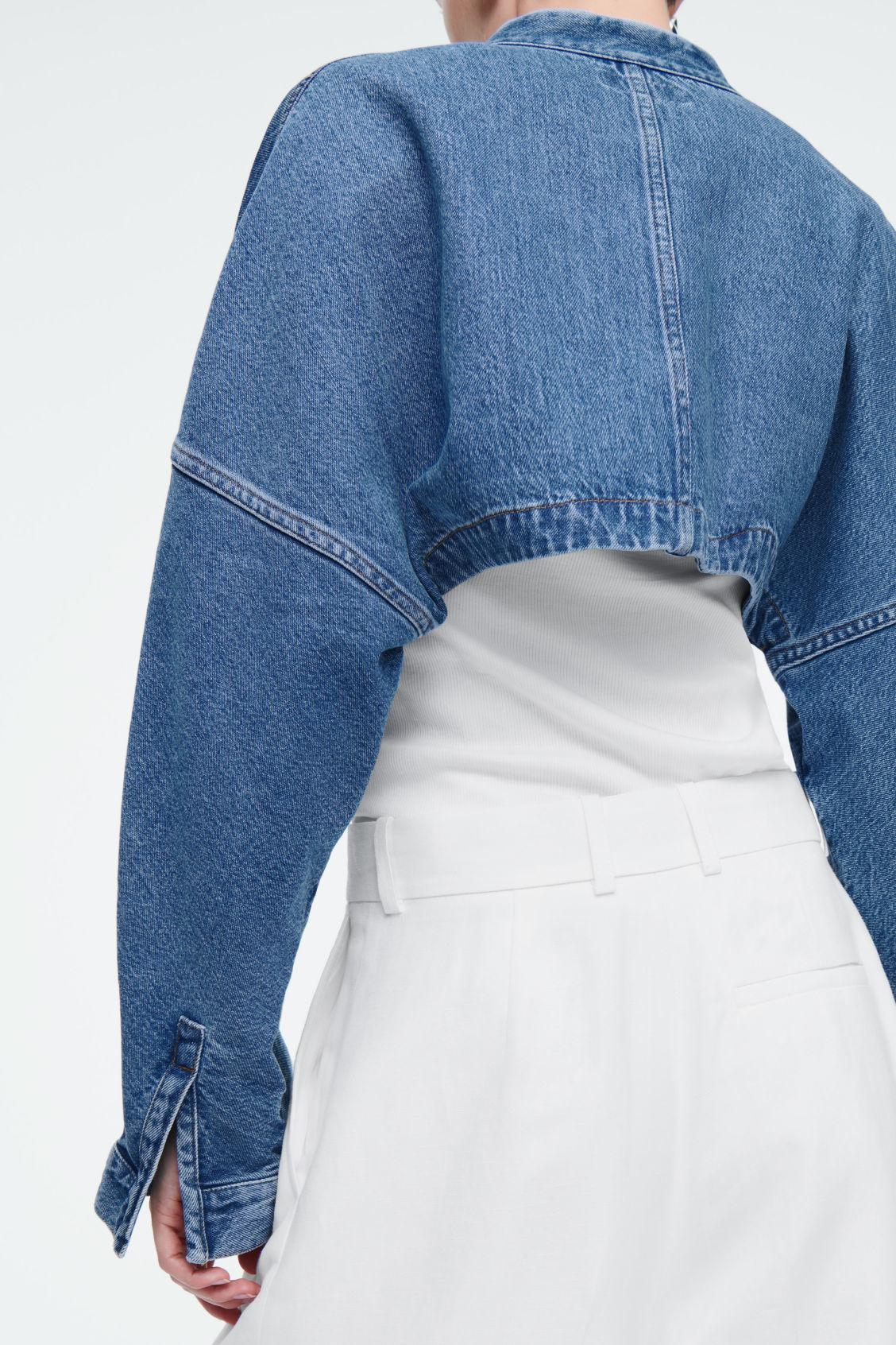 CROPPED HYBRID DENIM JACKET Product Image