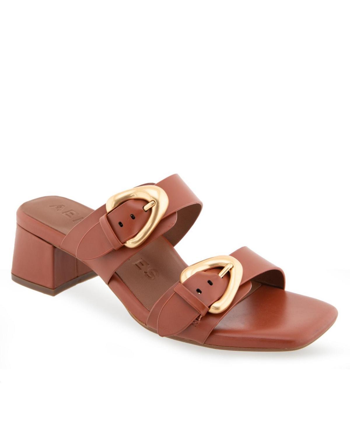 Aerosoles Estella Womens Heeled Leather Slide Sandals Product Image