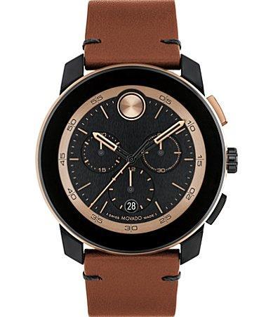 Mens 44MM Bold TR90 Leather Watch Product Image