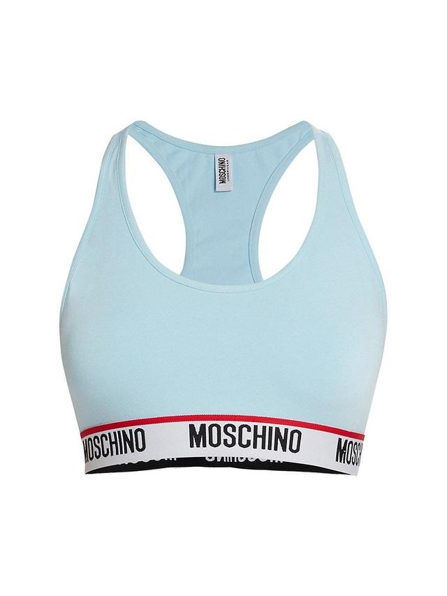 Womens Core Stretch Cotton Logo Sports Bra Product Image