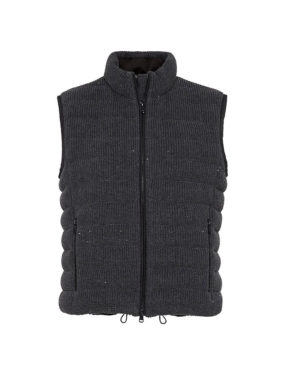 Womens Dazzling Cotton English Rib Knit Down Vest Product Image