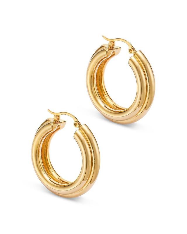 Bloomingdales Polished Triple Medium Hoop Earrings in 14K Yellow Gold Product Image