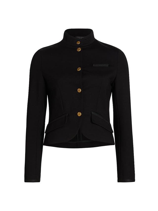 Womens Slade Braided Crop Ponte Blazer Product Image