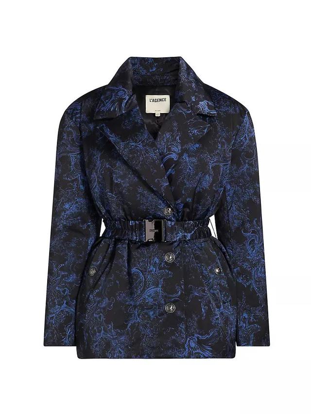 Willene Paisley Padded Belted Jacket Product Image