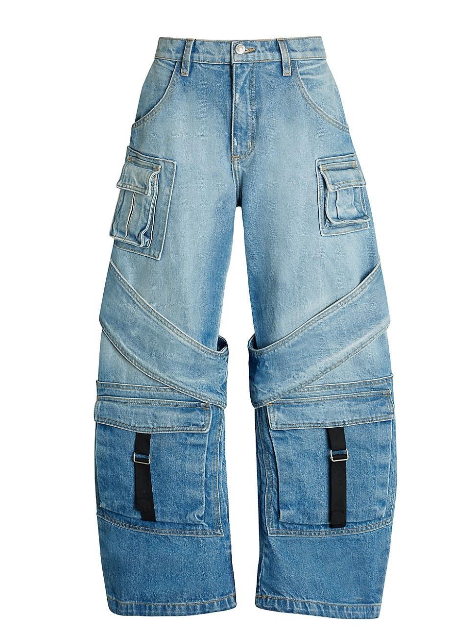 Womens Frederic Wide-Leg Cargo Jeans Product Image