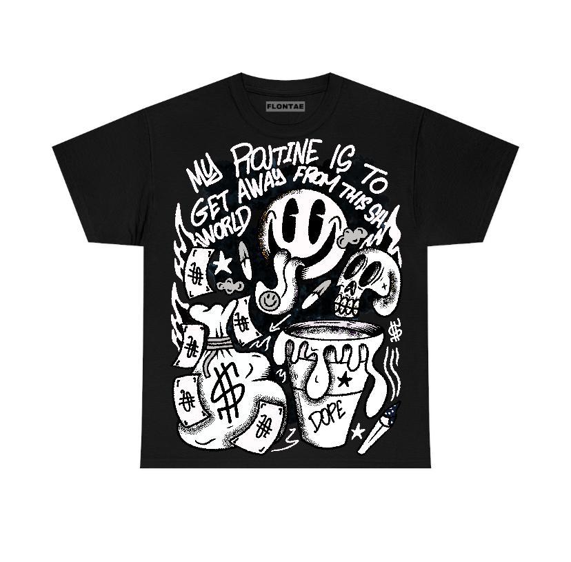 85 Metallic Black 1s Low Flontae T-Shirt Stay Out Graphic Product Image