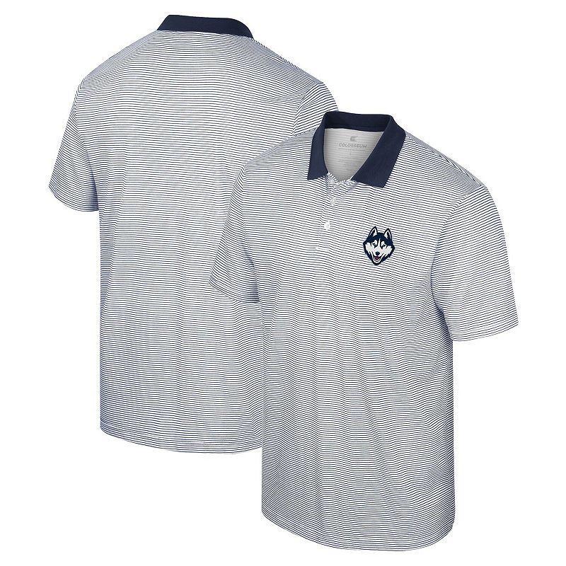 Mens Colosseum UConn Huskies Print Stripe Polo Product Image