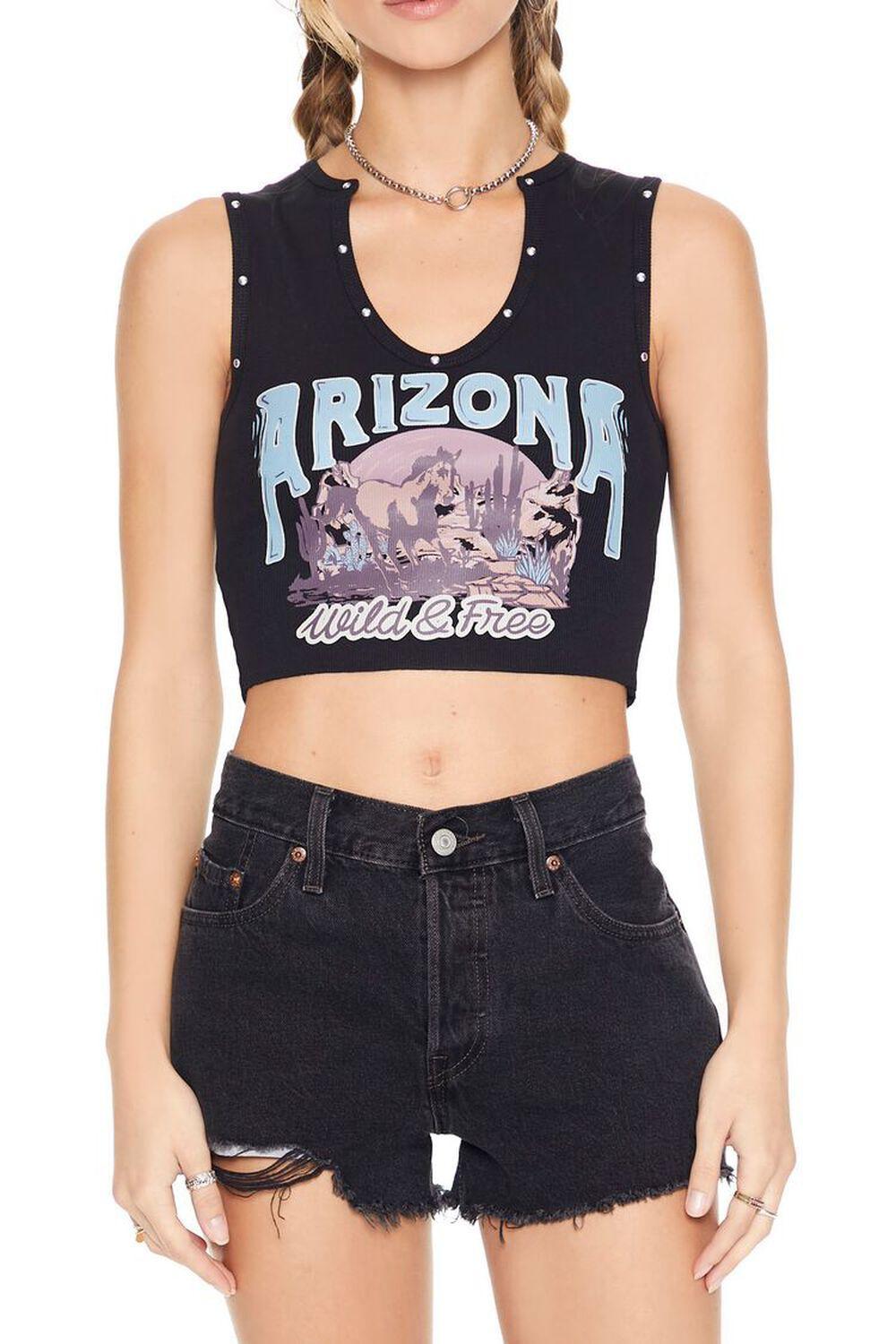 Studded Arizona Graphic Crop Top | Forever 21 Product Image