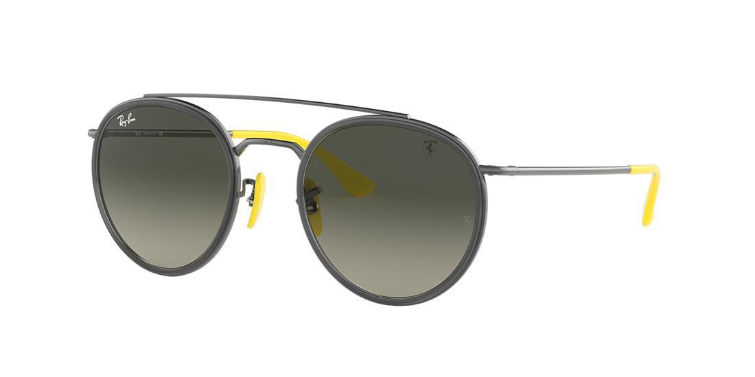 RAY BAN Rb3647m Scuderia Ferrari Collection Sunglasses Gunmetal Frame Grey Lenses 51-22 In Grey Gradient Product Image