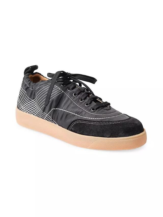 Mixed-Media Low-Top Sneakers Product Image