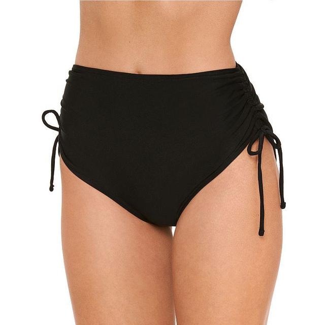 Juniors Ninety-Nine Cinched Hi-Waist Swim Bottoms, Womens Product Image