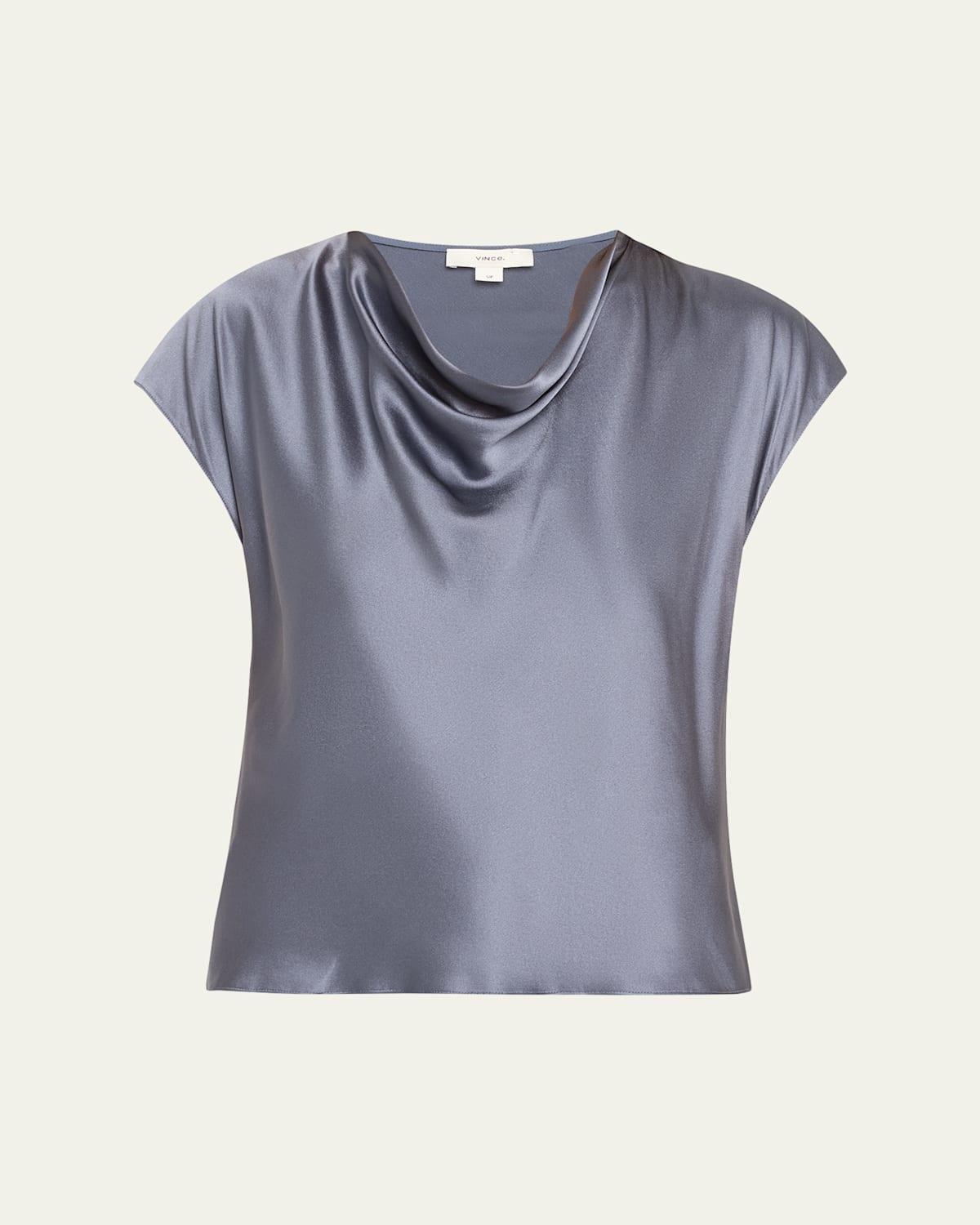 Vince Cowl Neck Silk Blouse Product Image