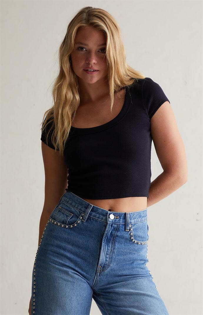 Est. PAC 1980 Women's Tessa Scoop Short Sleeve Crop Top product image