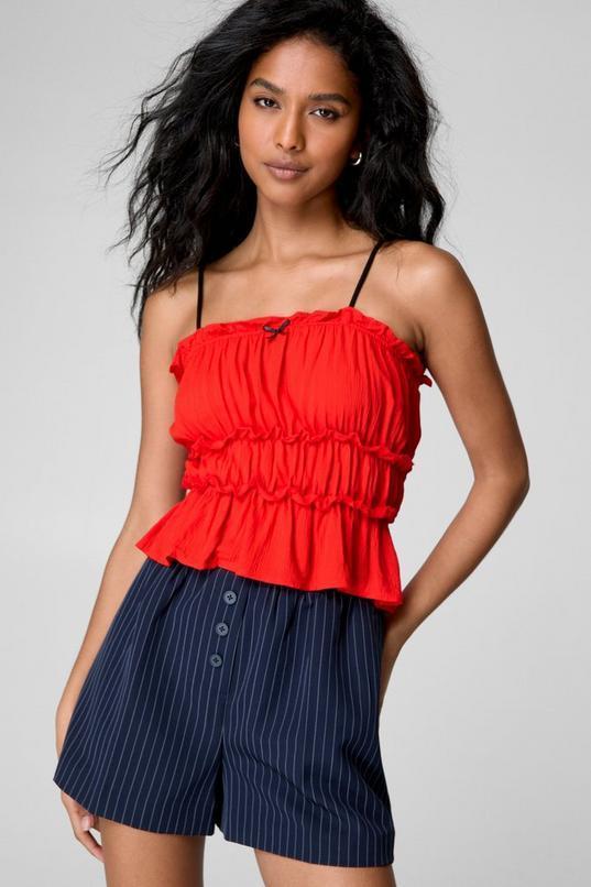 Bow Detail Frill Cami Top Product Image