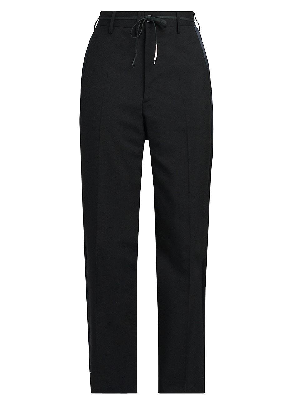 Mens Virgin Wool Slim Trousers Product Image