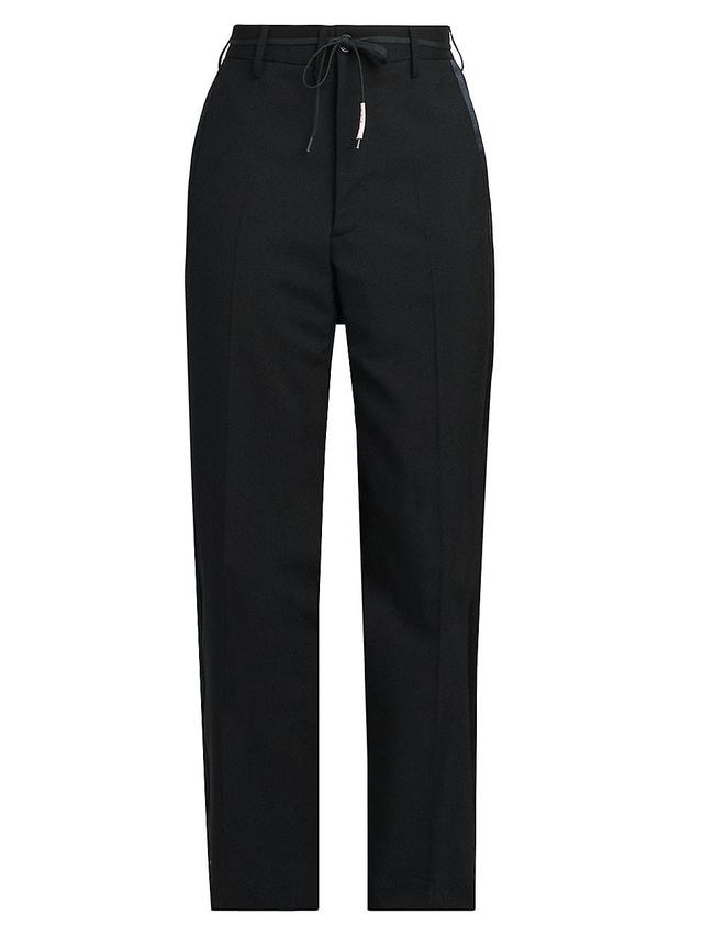 Mens Virgin Wool Slim Trousers Product Image