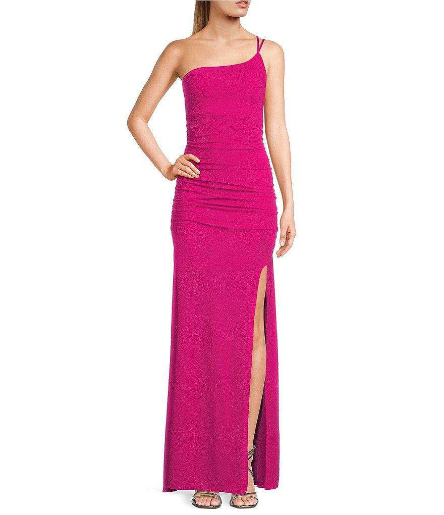 Honey and Rosie One-Shoulder Double Spaghetti Strap Mermaid Shaped Gown product image