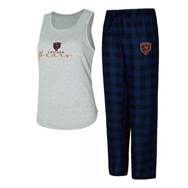 Womens Concepts Sport Gray/Navy Chicago Bears Petition Tank Top and Pants Sleep Set Product Image