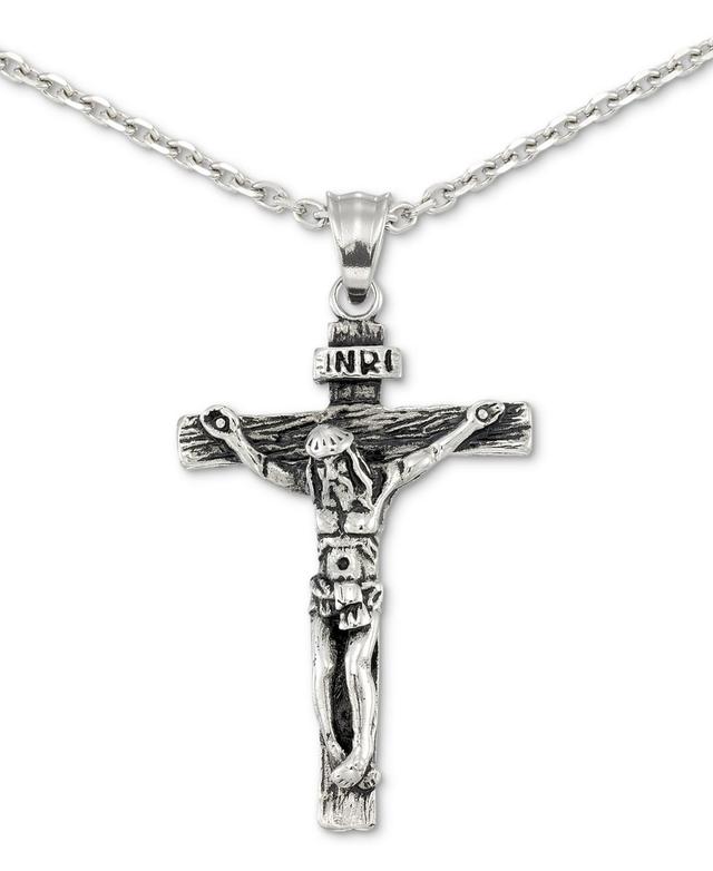 Legacy for Men by Simone I. Smith Crucifix 24 Pendant Necklace in Stainless Steel Product Image