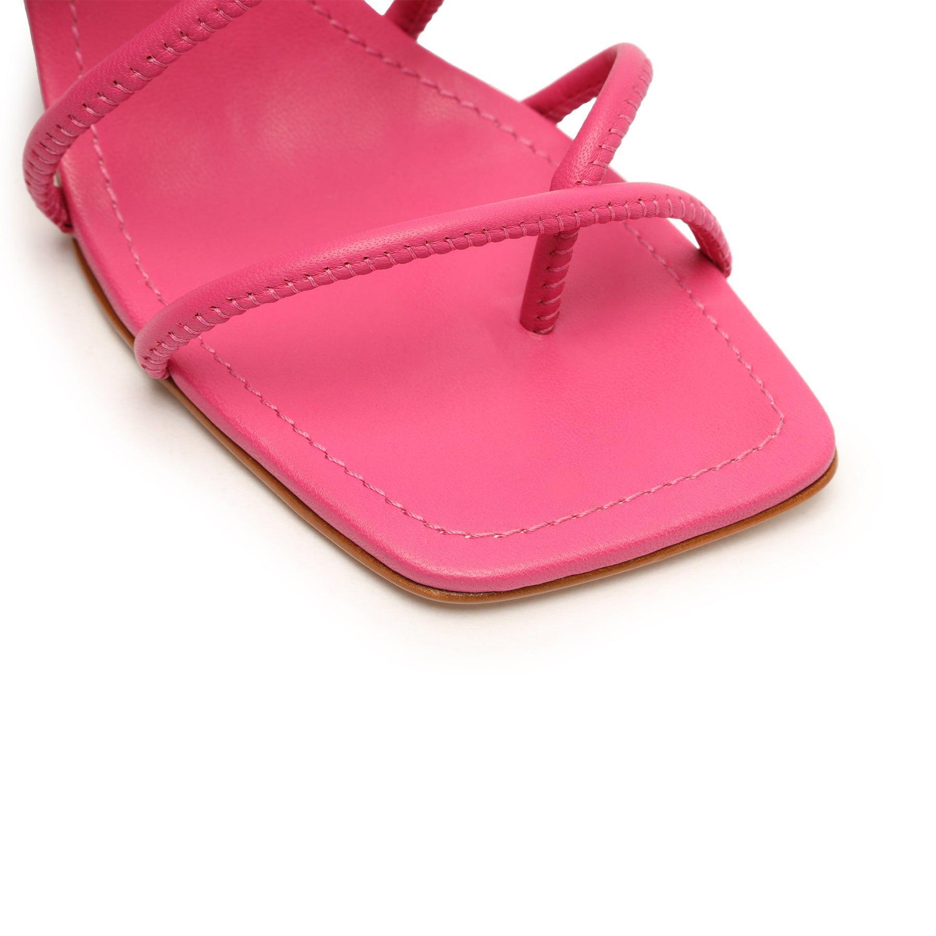 Fernanda Sandal - 8 Hot Pink Faux Leather Product Image