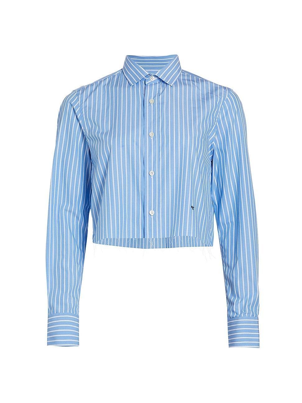 Womens Classic Stripe Cropped Shirt product image