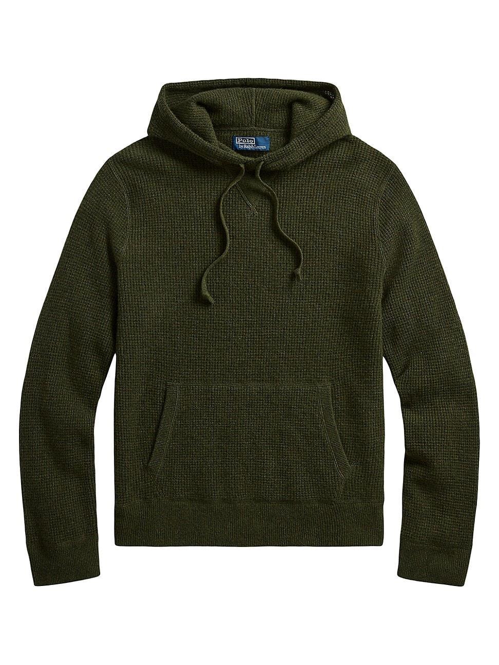 Men's Washable Cashmere Hooded Sweater Product Image