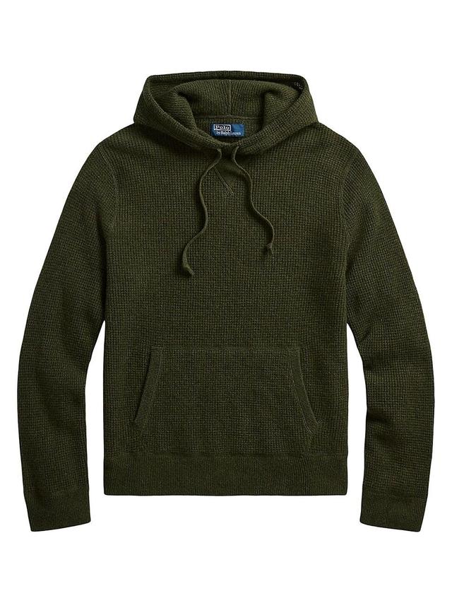 Mens Easy-Care Cashmere Waffle-Knit Hoodie Product Image