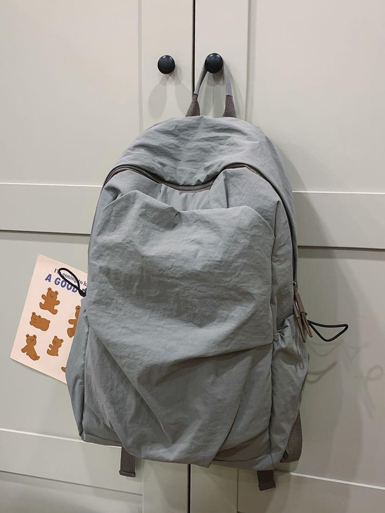 Plain Multi-Pocket Backpack Product Image