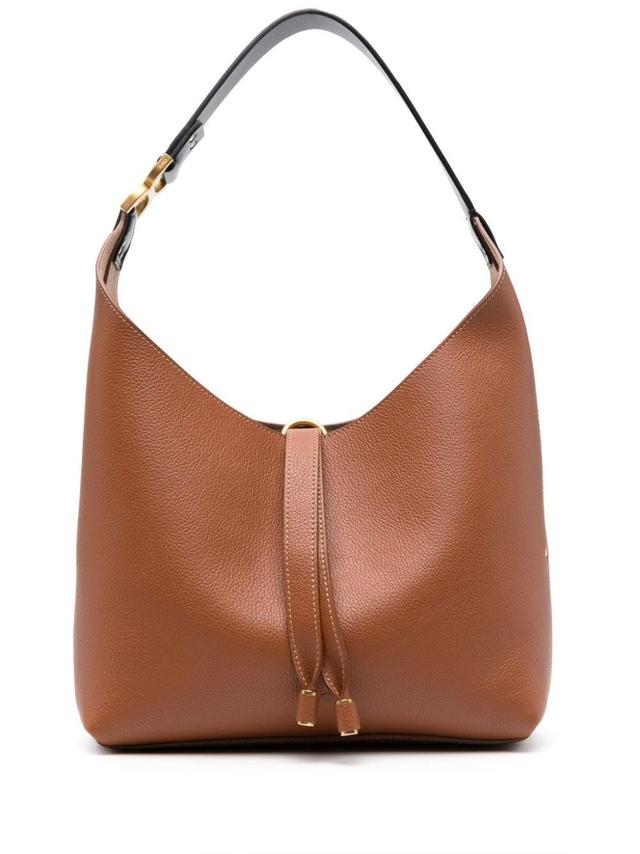 Small Marcie Leather Shoulder Bag In Brown Product Image