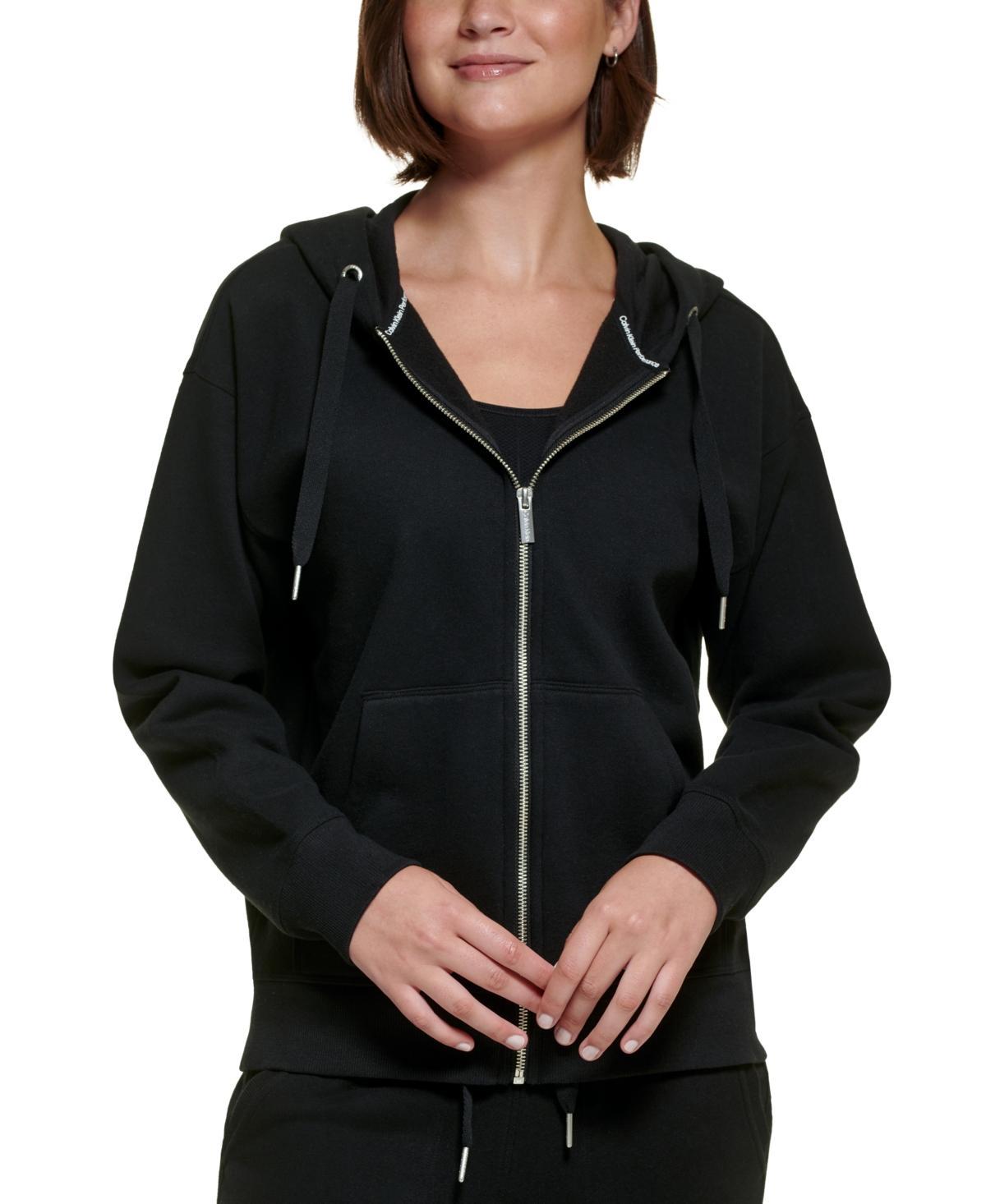 Calvin Klein Performance Womens Long-Sleeve Zip-Front Hoodie Product Image