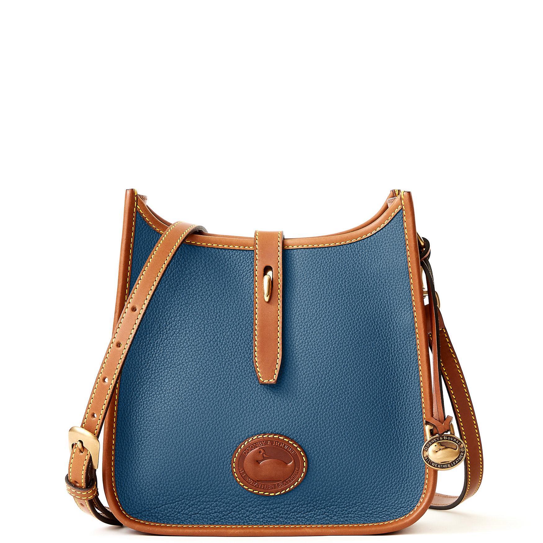 Dooney & Bourke Womens All Weather Leather 3.0 Crossbody 22 Bag in Denim Product Image