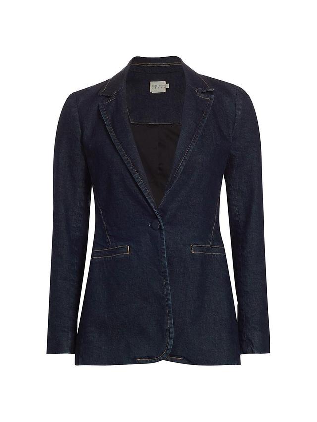 Womens Macey Fitted Denim Jacket Product Image