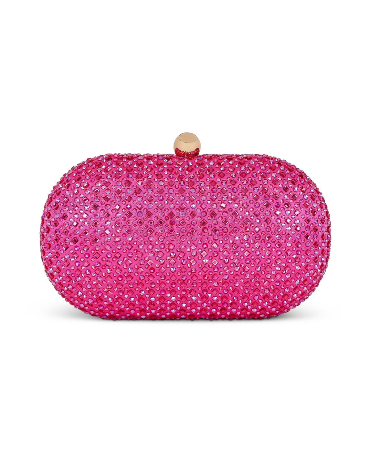 Jewel Badgley Mischka Womans Ella Fully Crystal Oval Minaudiere Product Image