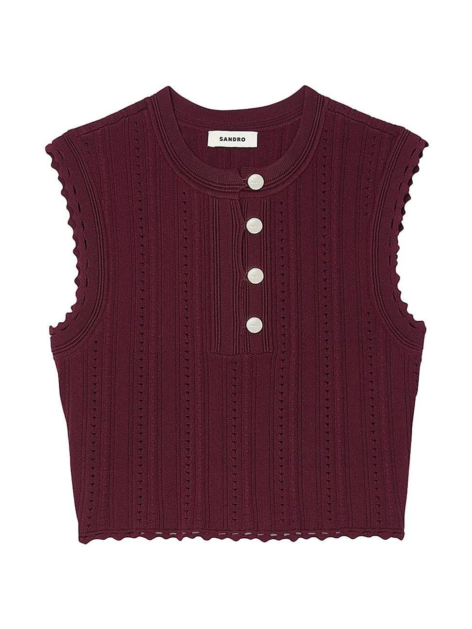 Womens Sleeveless Short Jumper Product Image