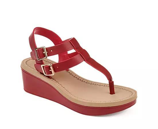 Journee Collection Bianca Womens Wedge Sandals Product Image