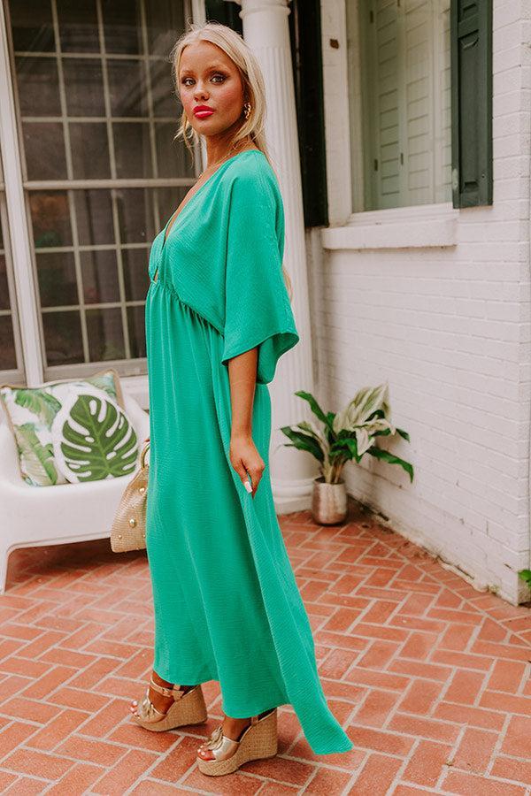 Tulum Vacay Maxi Dress in Green Product Image