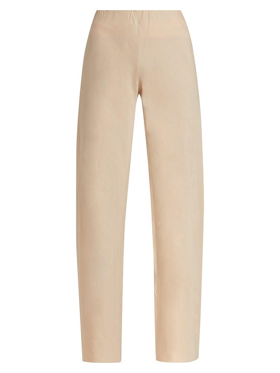 Womens Cotton-Blend Straight-Leg Pants Product Image