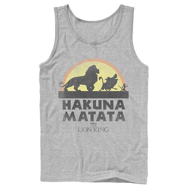 Disneys The Lion King Mens Classic Logo Silhouette Tank Top Athletic Grey Product Image