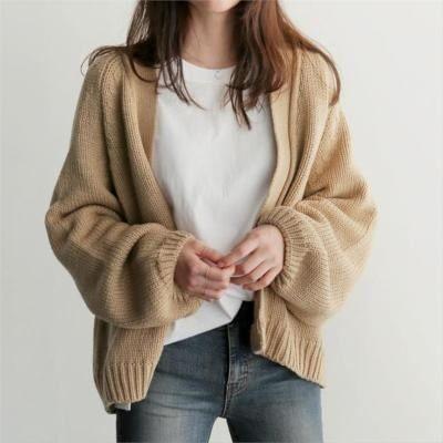 Plain Open Front Cardigan Product Image