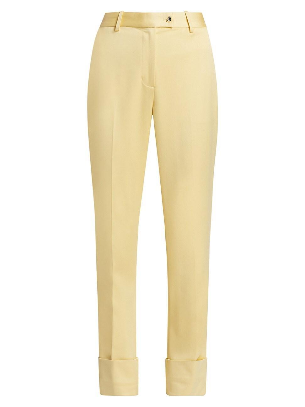 Womens Straight-Leg Satin Trousers Product Image