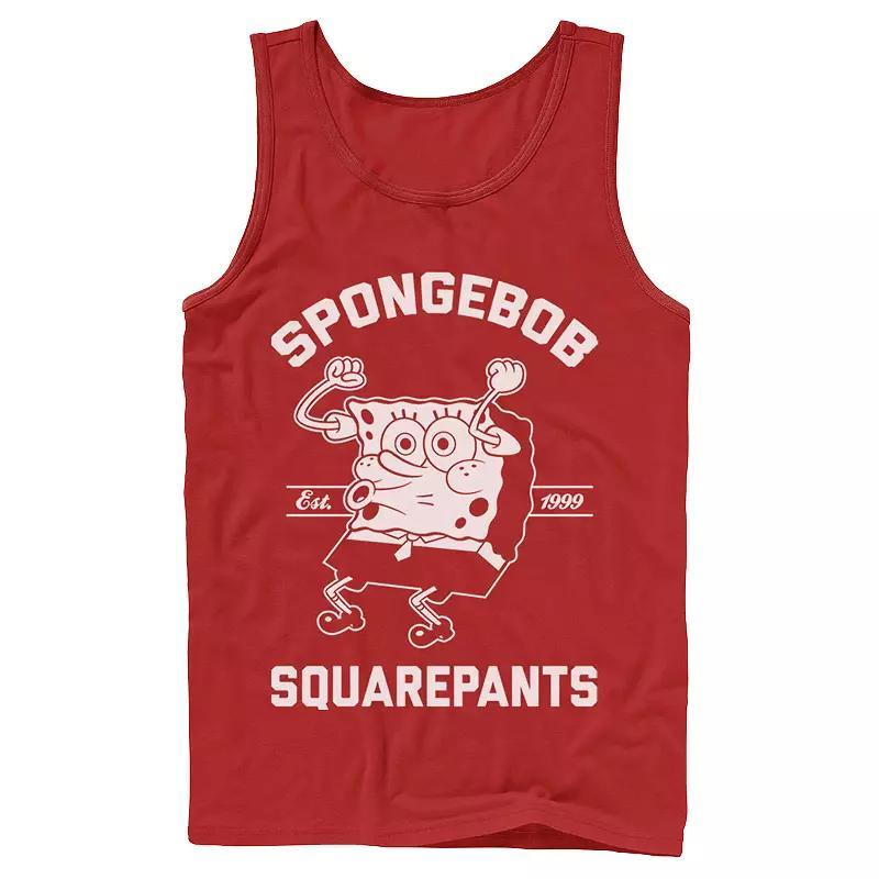 Mens Nickelodeon SpongeBob SquarePants Excited Established 99 Tank Top Grey Product Image