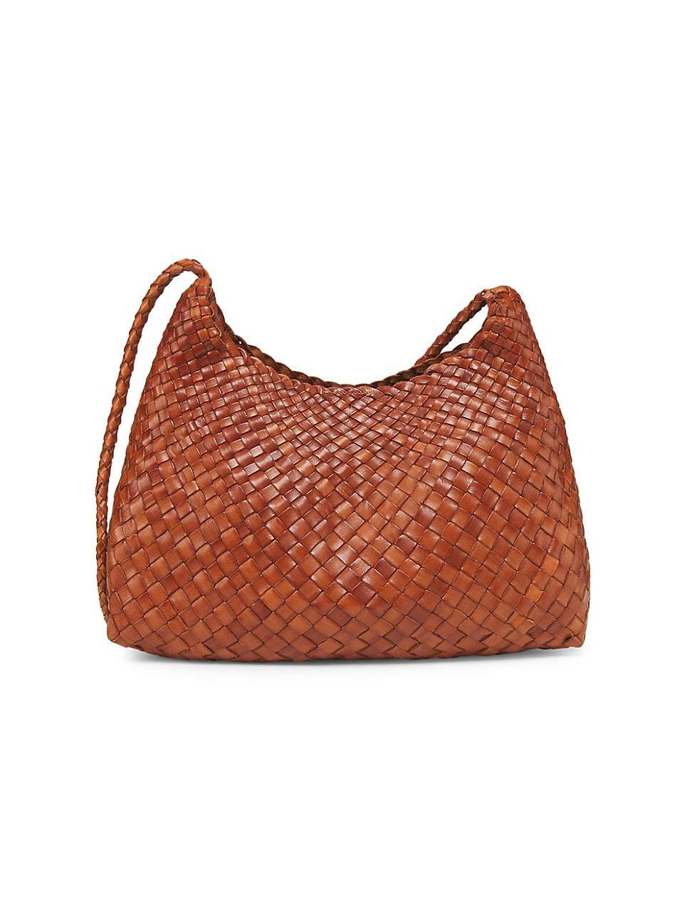 Womens Santa Rosa Woven Leather Crossbody Bag Product Image