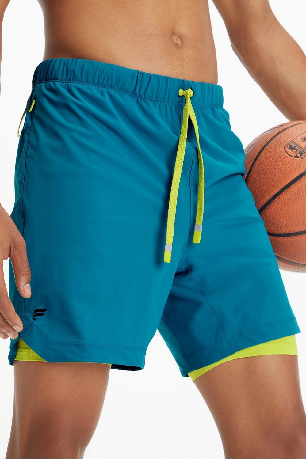 Fabletics Men The One Short (Lined) male Nautical Teal Size M Product Image