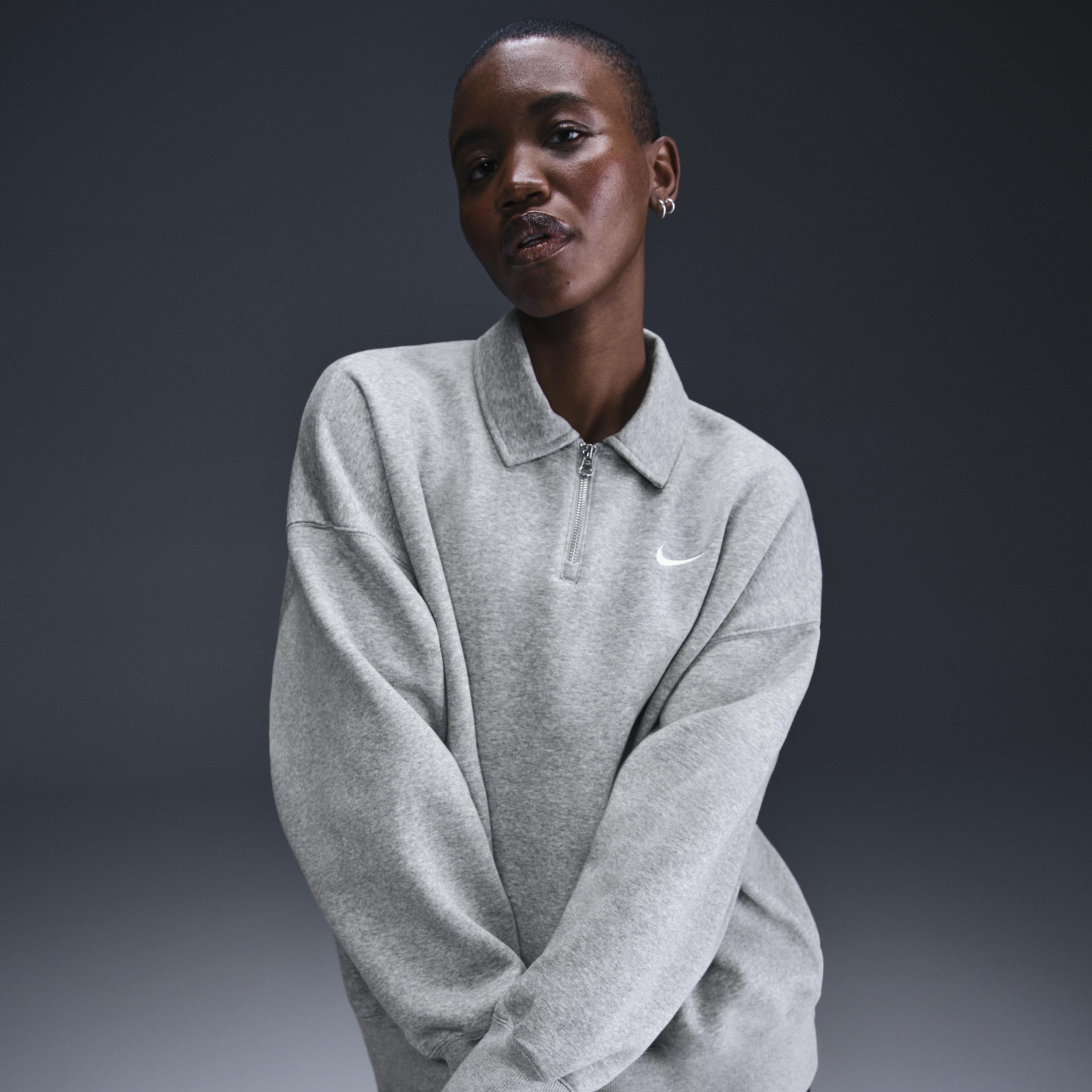 Nike Sportswear Phoenix Fleece Women's Oversized 1/4-Zip Polo Product Image