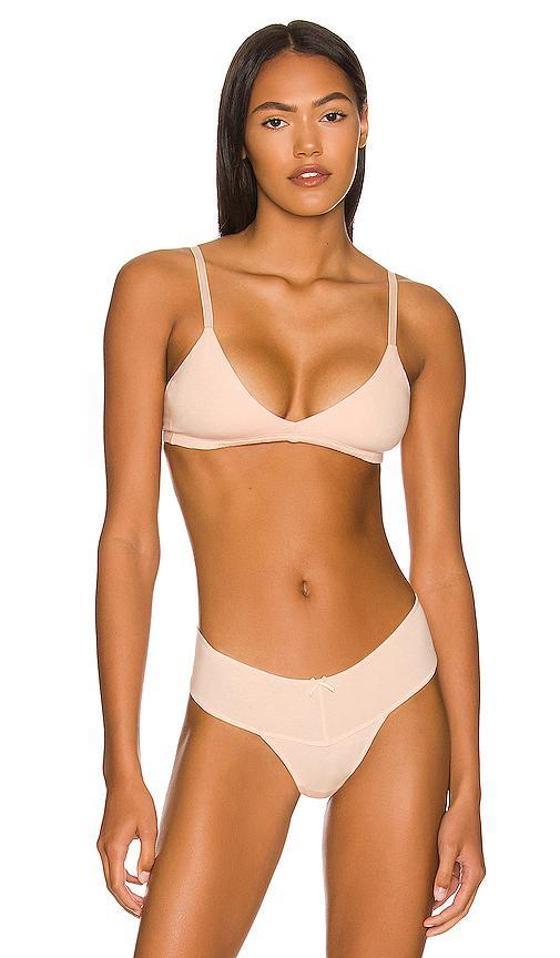 Pima Stretch Cotton V Bralette Product Image