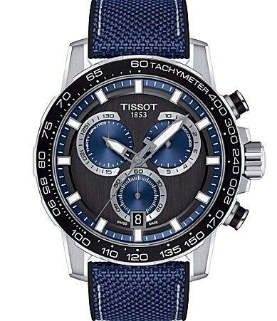 Tissot Mens Supersport Chronograph Beige Fabric Strap Watch Product Image